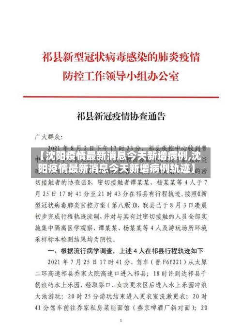 【沈阳疫情最新消息今天新增病例,沈阳疫情最新消息今天新增病例轨迹】-第3张图片