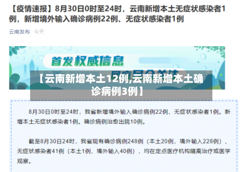 【云南新增本土12例,云南新增本土确诊病例3例】-第2张图片