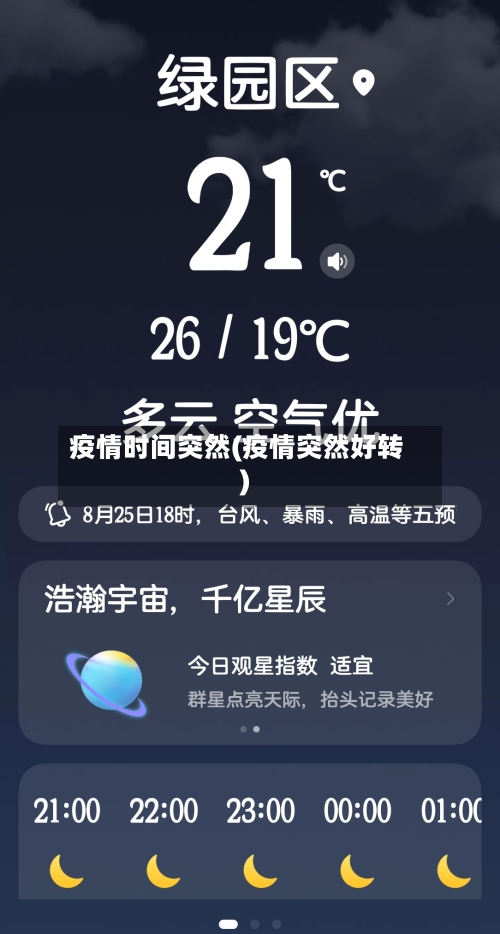 疫情时间突然(疫情突然好转)-第1张图片