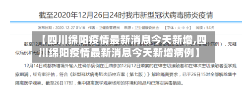 【四川绵阳疫情最新消息今天新增,四川绵阳疫情最新消息今天新增病例】-第2张图片