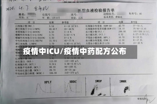 疫情中ICU/疫情中药配方公布-第2张图片